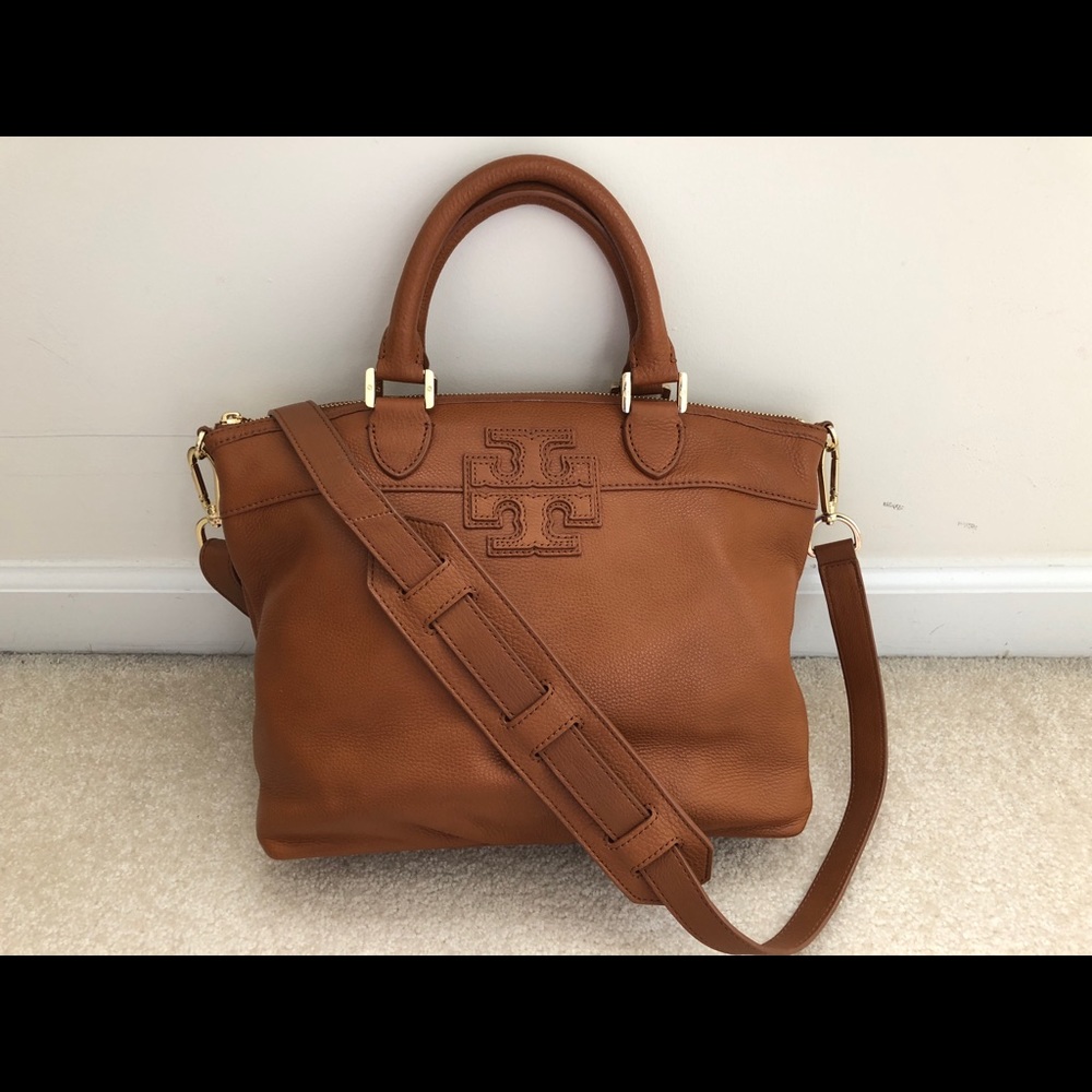 LIKE NEW Tory Burch Stacked T Small Satchel